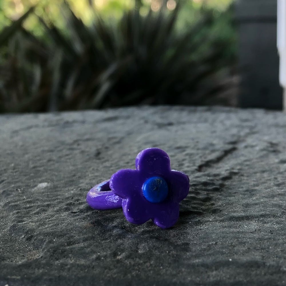 flower power chunky ring